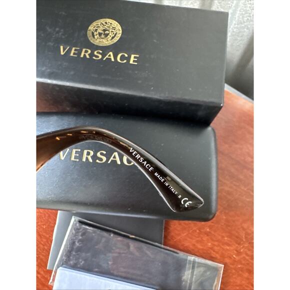 Versace VE 4415U 108/3 Havana Plastic Cat-Eye Sunglasses Brown Lens - Picture 4 of 6